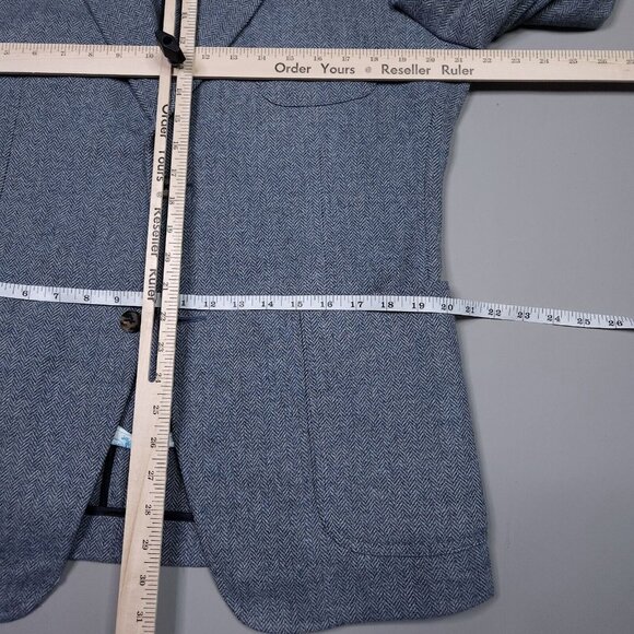 Astor & Black Nobility Herringbone Wool 2 Peice Suit Surgeon Cuffs 42 Chest - Picture 10 of 15
